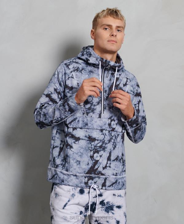 Superdry Hommes veste à enfiler contrastée D64Z1182 vêtements gris foncé