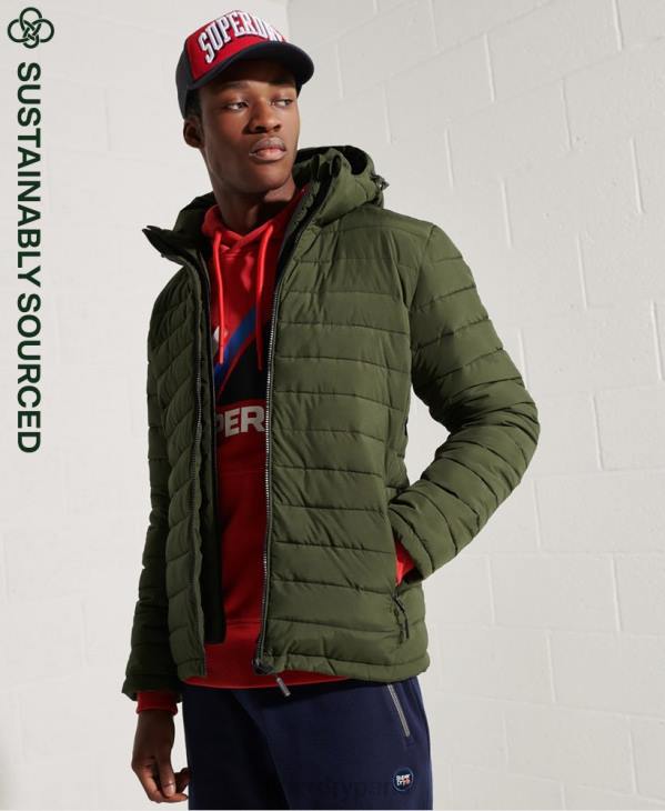 Superdry Hommes veste fuji à capuche D64Z4657 vêtements kaki