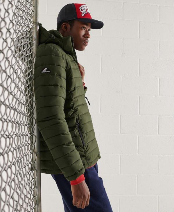 Superdry Hommes veste fuji à capuche D64Z4657 vêtements kaki