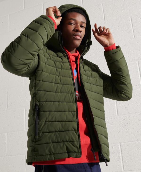 Superdry Hommes veste fuji à capuche D64Z4657 vêtements kaki