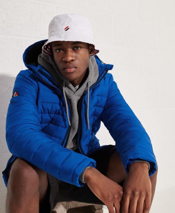 Superdry Hommes veste fuji à capuche D64Z4704 vêtements bleu