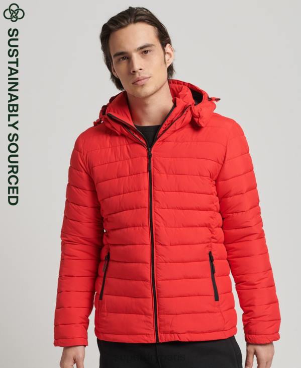 Superdry Hommes veste fuji à capuche D64Z4730 vêtements rouge