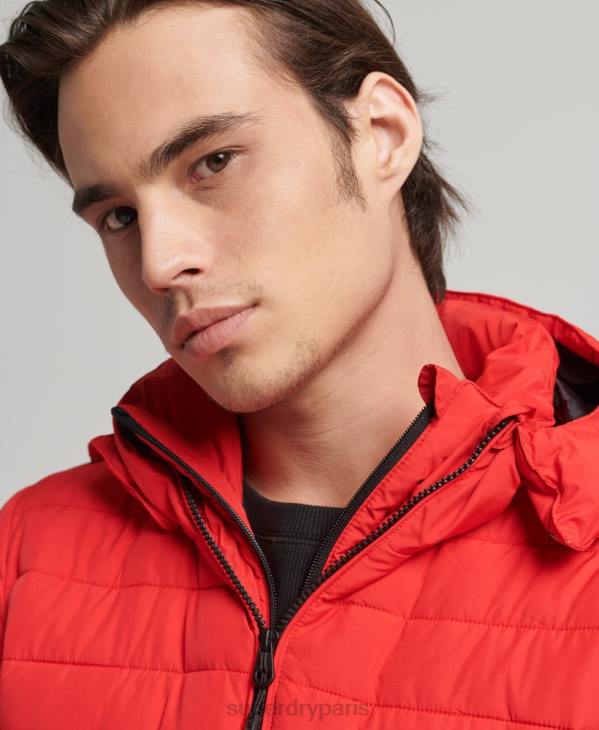 Superdry Hommes veste fuji à capuche D64Z4730 vêtements rouge
