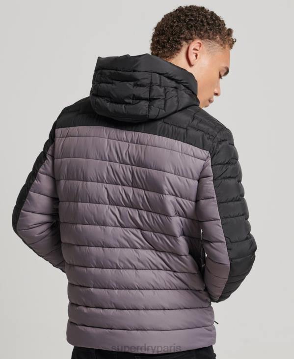 Superdry Hommes veste fuji matelassée en mélange radar d'expédition D64Z4469 vêtements gris