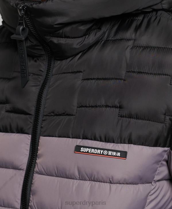 Superdry Hommes veste fuji matelassée en mélange radar d'expédition D64Z4469 vêtements gris