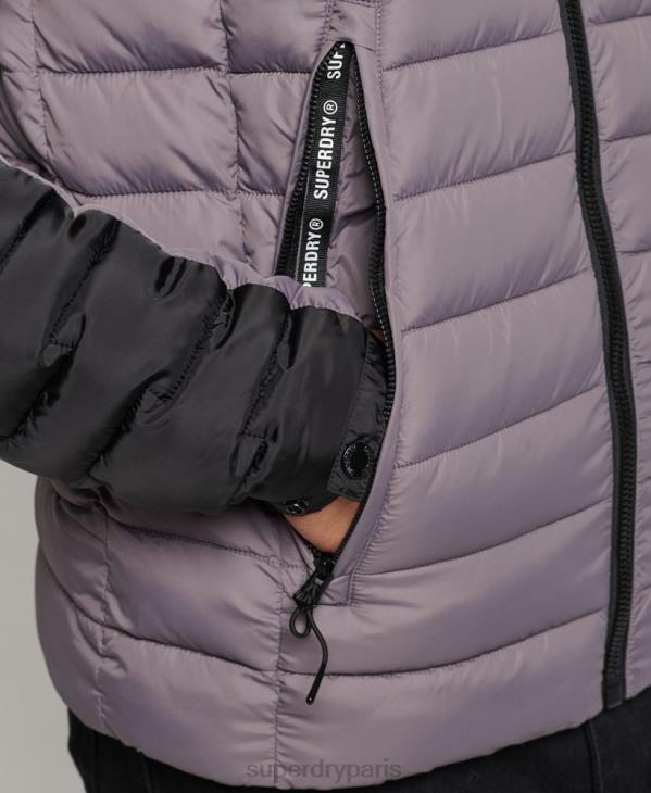 Superdry Hommes veste fuji matelassée en mélange radar d'expédition D64Z4469 vêtements gris