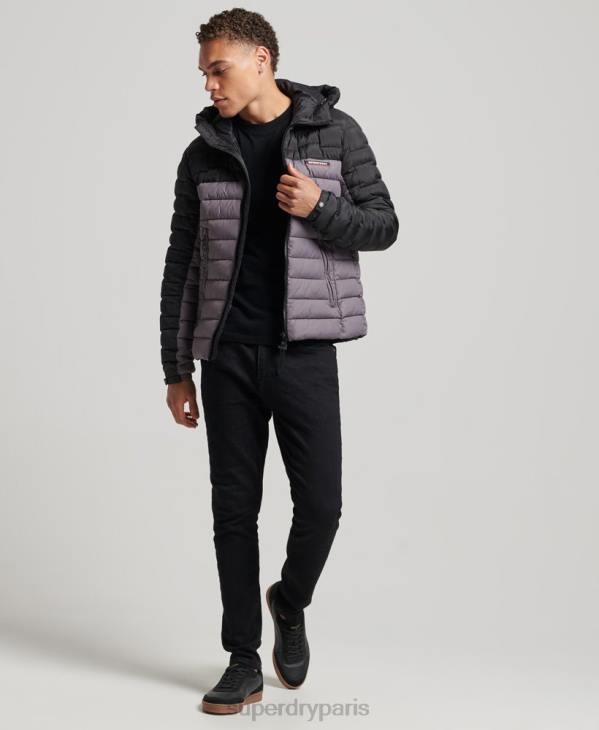 Superdry Hommes veste fuji matelassée en mélange radar d'expédition D64Z4469 vêtements gris