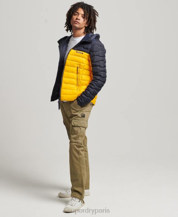 Superdry Hommes veste fuji matelassée en mélange radar d'expédition D64Z4655 vêtements jaune