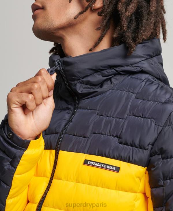 Superdry Hommes veste fuji matelassée en mélange radar d'expédition D64Z4655 vêtements jaune