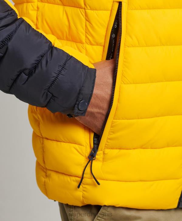 Superdry Hommes veste fuji matelassée en mélange radar d'expédition D64Z4655 vêtements jaune