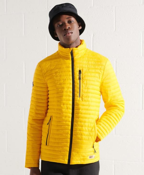 Superdry Hommes veste fuji repliable en micro matelassé D64Z1161 vêtements jaune