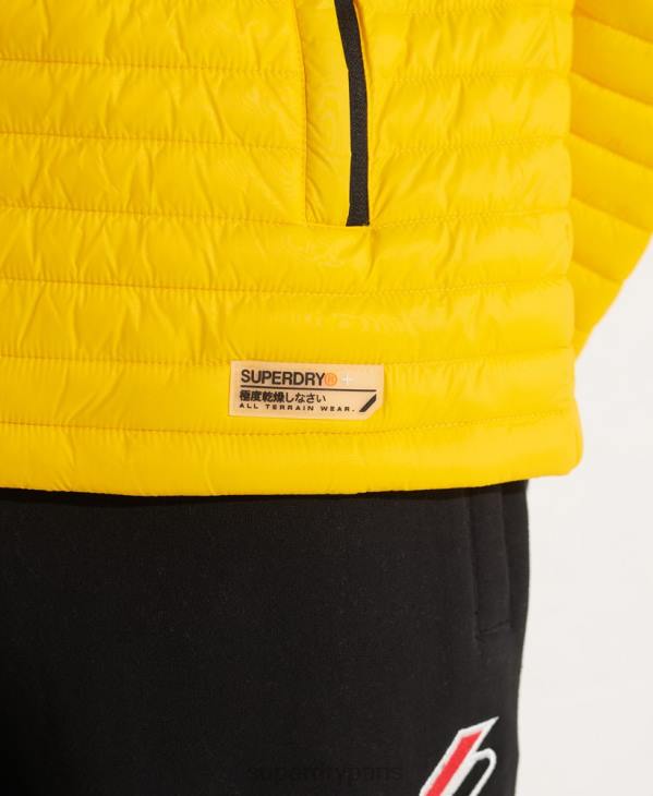 Superdry Hommes veste fuji repliable en micro matelassé D64Z1161 vêtements jaune
