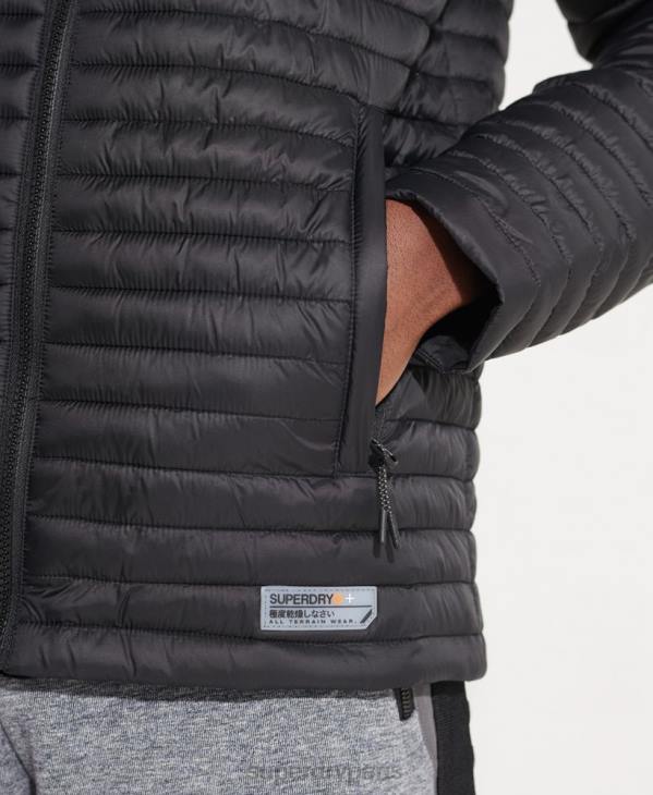 Superdry Hommes veste fuji repliable en micro matelassé D64Z1184 vêtements noir