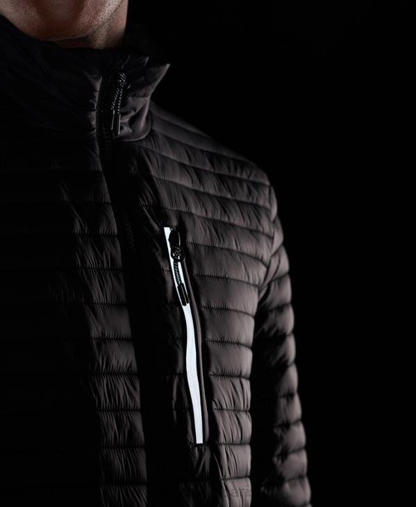 Superdry Hommes veste fuji repliable en micro matelassé D64Z1184 vêtements noir