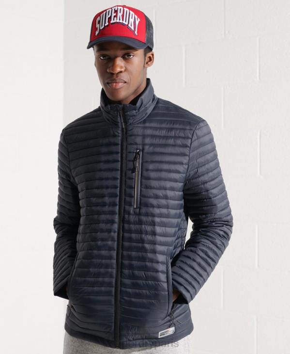 Superdry Hommes veste fuji repliable sans capuche D64Z1177 vêtements marine
