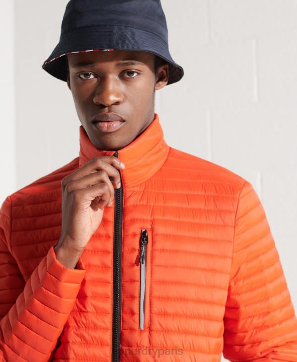 Superdry Hommes veste fuji repliable sans capuche D64Z1190 vêtements orange
