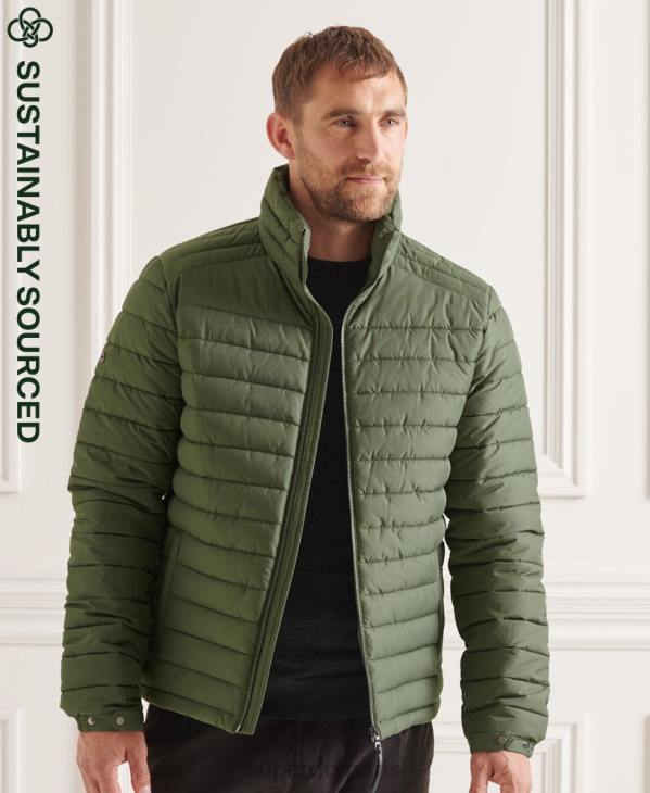 Superdry Hommes veste fuji studios sans capuche D64Z4678 vêtements vert