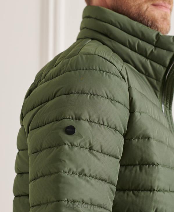 Superdry Hommes veste fuji studios sans capuche D64Z4678 vêtements vert
