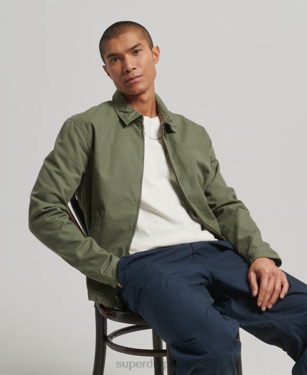 Superdry Hommes veste harrington classique D64Z905 vêtements kaki