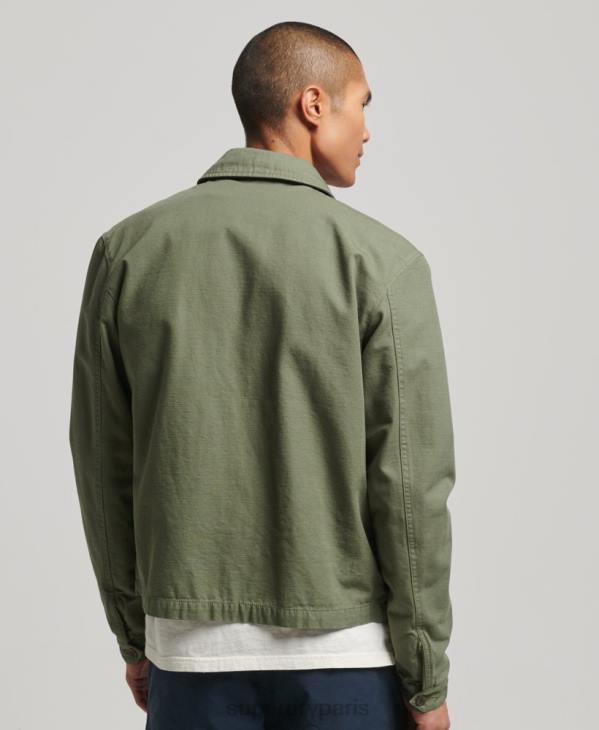 Superdry Hommes veste harrington classique D64Z905 vêtements kaki