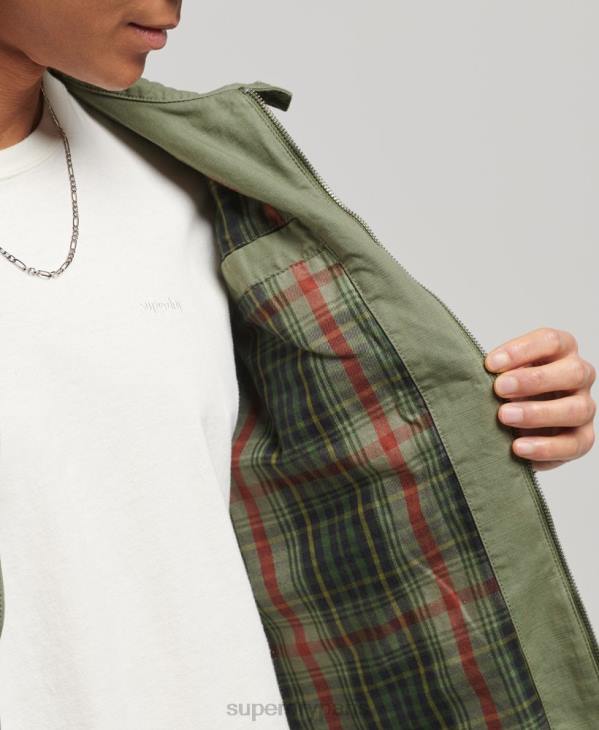 Superdry Hommes veste harrington classique D64Z905 vêtements kaki