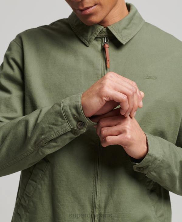 Superdry Hommes veste harrington classique D64Z905 vêtements kaki
