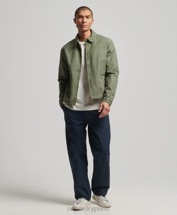 Superdry Hommes veste harrington classique D64Z905 vêtements kaki
