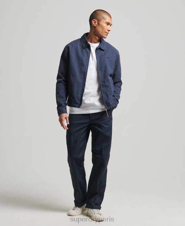 Superdry Hommes veste harrington classique D64Z907 vêtements marine