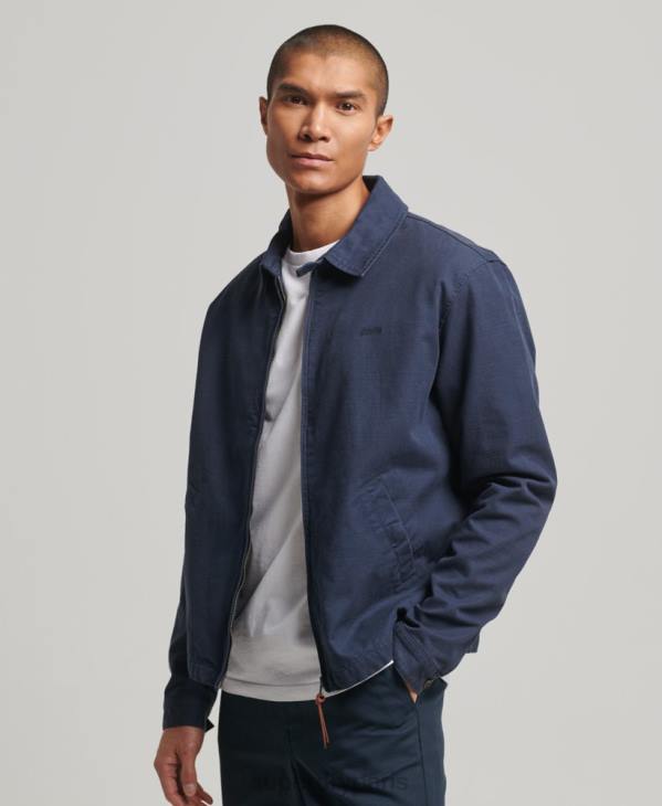 Superdry Hommes veste harrington classique D64Z907 vêtements marine