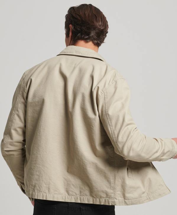 Superdry Hommes veste harrington classique D64Z913 vêtements crème