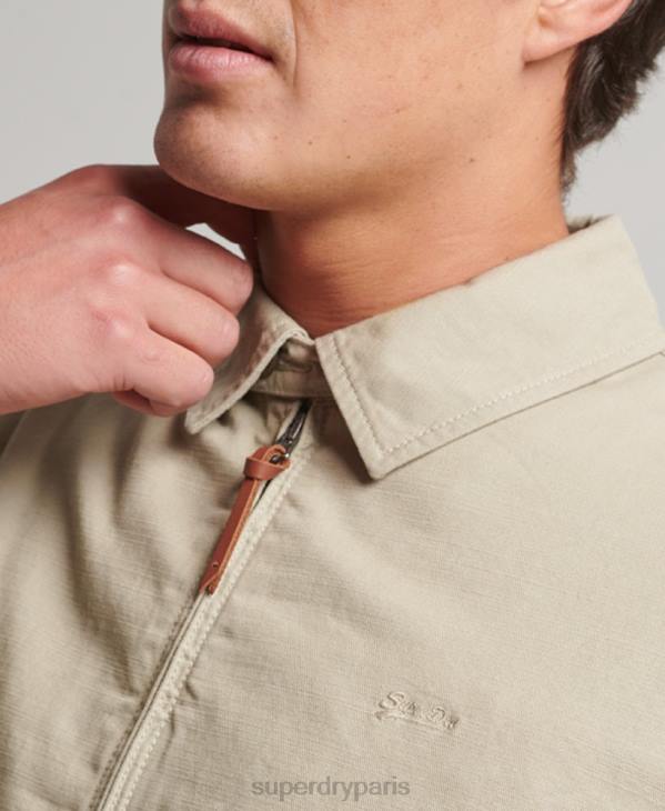 Superdry Hommes veste harrington classique D64Z913 vêtements crème