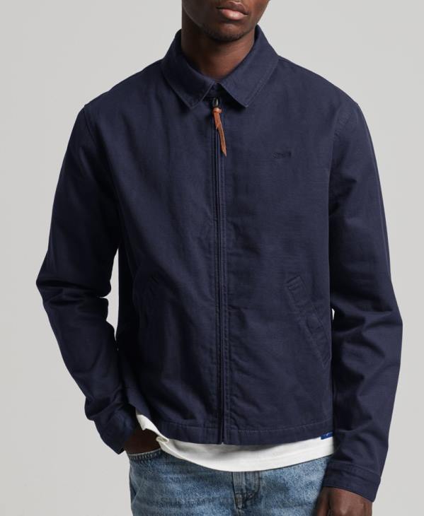 Superdry Hommes veste harrington classique D64Z931 vêtements marine
