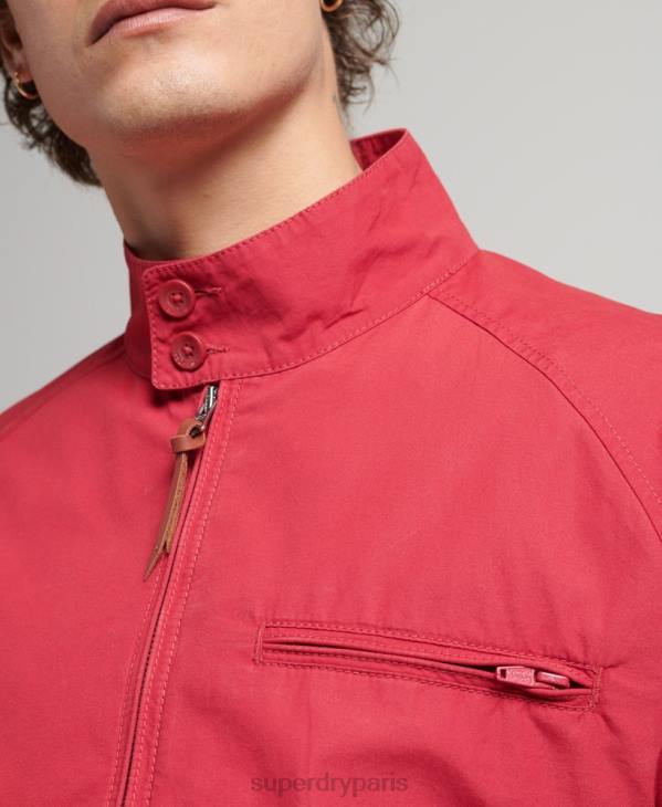 Superdry Hommes veste harrington collégiale vintage D64Z4466 vêtements rouge