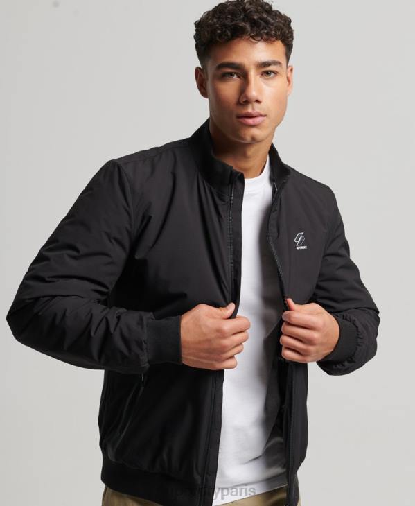 Superdry Hommes veste harrington d'entraînement D64Z1038 vêtements noir