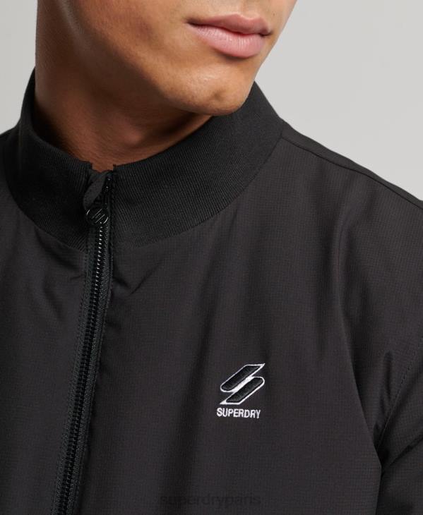 Superdry Hommes veste harrington d'entraînement D64Z1038 vêtements noir