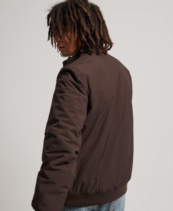 Superdry Hommes veste harrington d'entraînement D64Z1053 vêtements brun