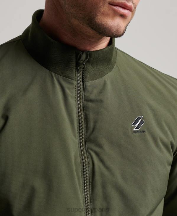 Superdry Hommes veste harrington d'entraînement D64Z925 vêtements kaki