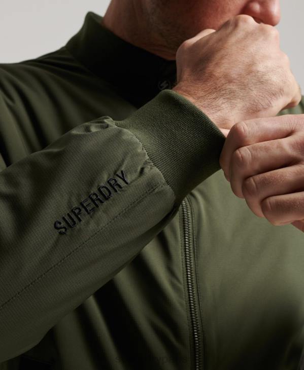 Superdry Hommes veste harrington d'entraînement D64Z925 vêtements kaki