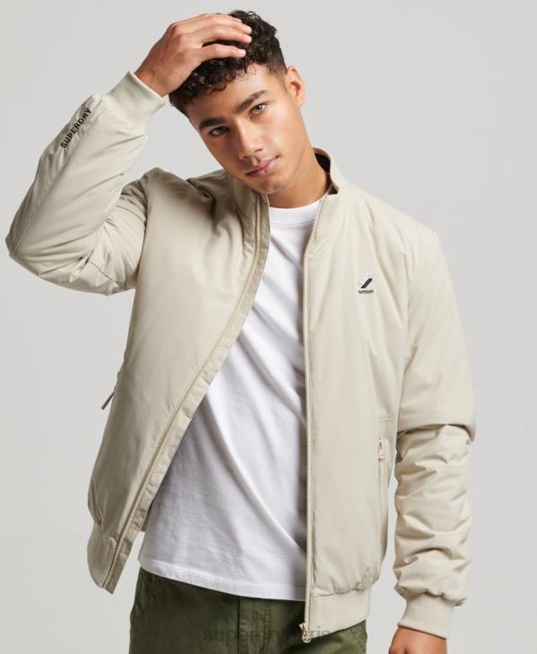 Superdry Hommes veste harrington d'entraînement D64Z941 vêtements beige