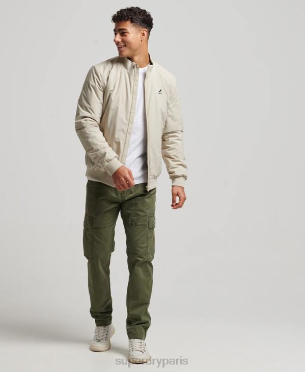 Superdry Hommes veste harrington d'entraînement D64Z941 vêtements beige