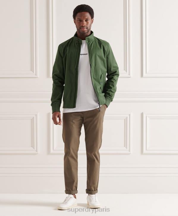 Superdry Hommes veste harrington emblématique D64Z4614 vêtements vert