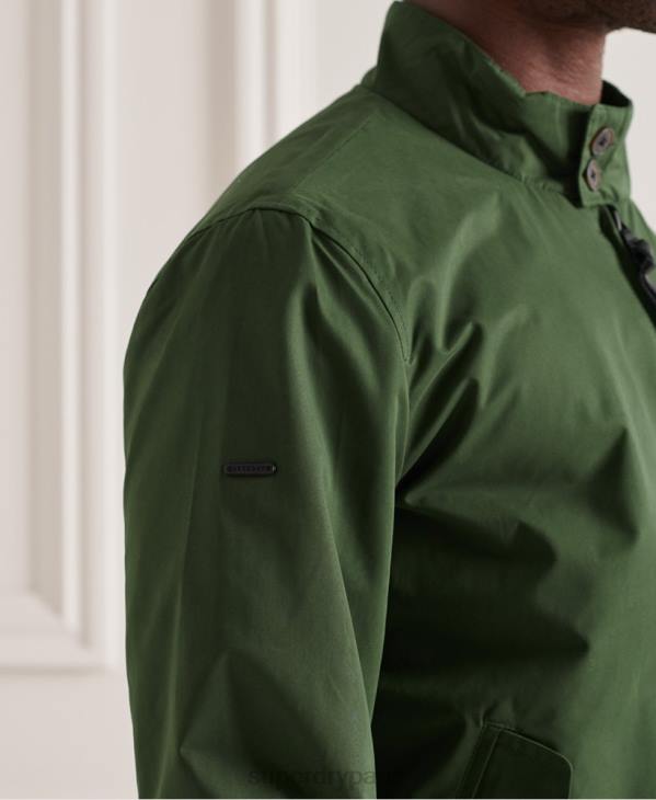 Superdry Hommes veste harrington emblématique D64Z4614 vêtements vert