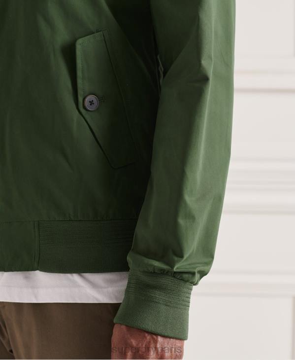 Superdry Hommes veste harrington emblématique D64Z4614 vêtements vert