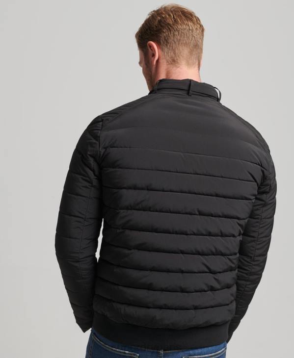 Superdry Hommes veste harrington matelassée D64Z1010 vêtements noir