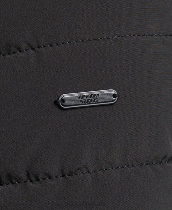 Superdry Hommes veste harrington matelassée D64Z1010 vêtements noir