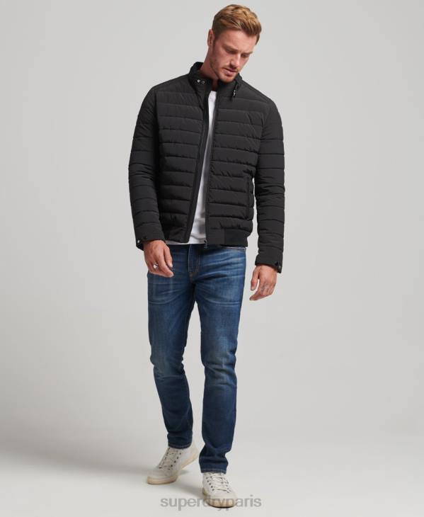 Superdry Hommes veste harrington matelassée D64Z1010 vêtements noir