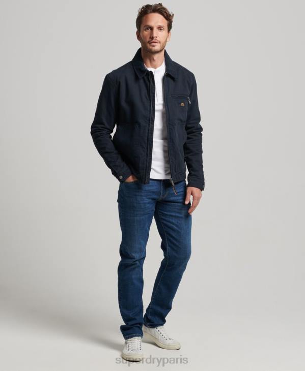 Superdry Hommes veste harrington ranch vintage D64Z1030 vêtements marine