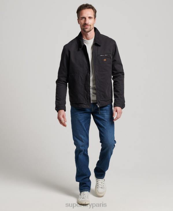 Superdry Hommes veste harrington ranch vintage D64Z914 vêtements brun