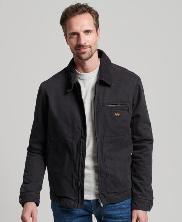 Superdry Hommes veste harrington ranch vintage D64Z914 vêtements brun