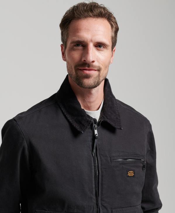 Superdry Hommes veste harrington ranch vintage D64Z914 vêtements brun